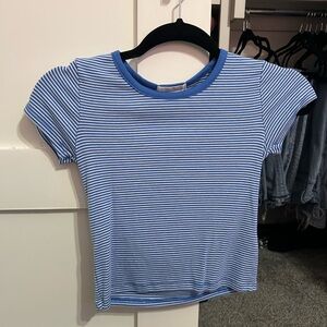 Full Tilt Blue and White Striped Top